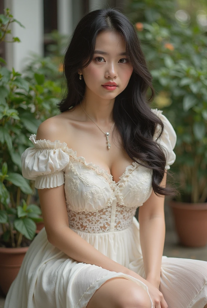 1 Girl, masterpiece, best quality, Reality,   feather_doulikui, sit 