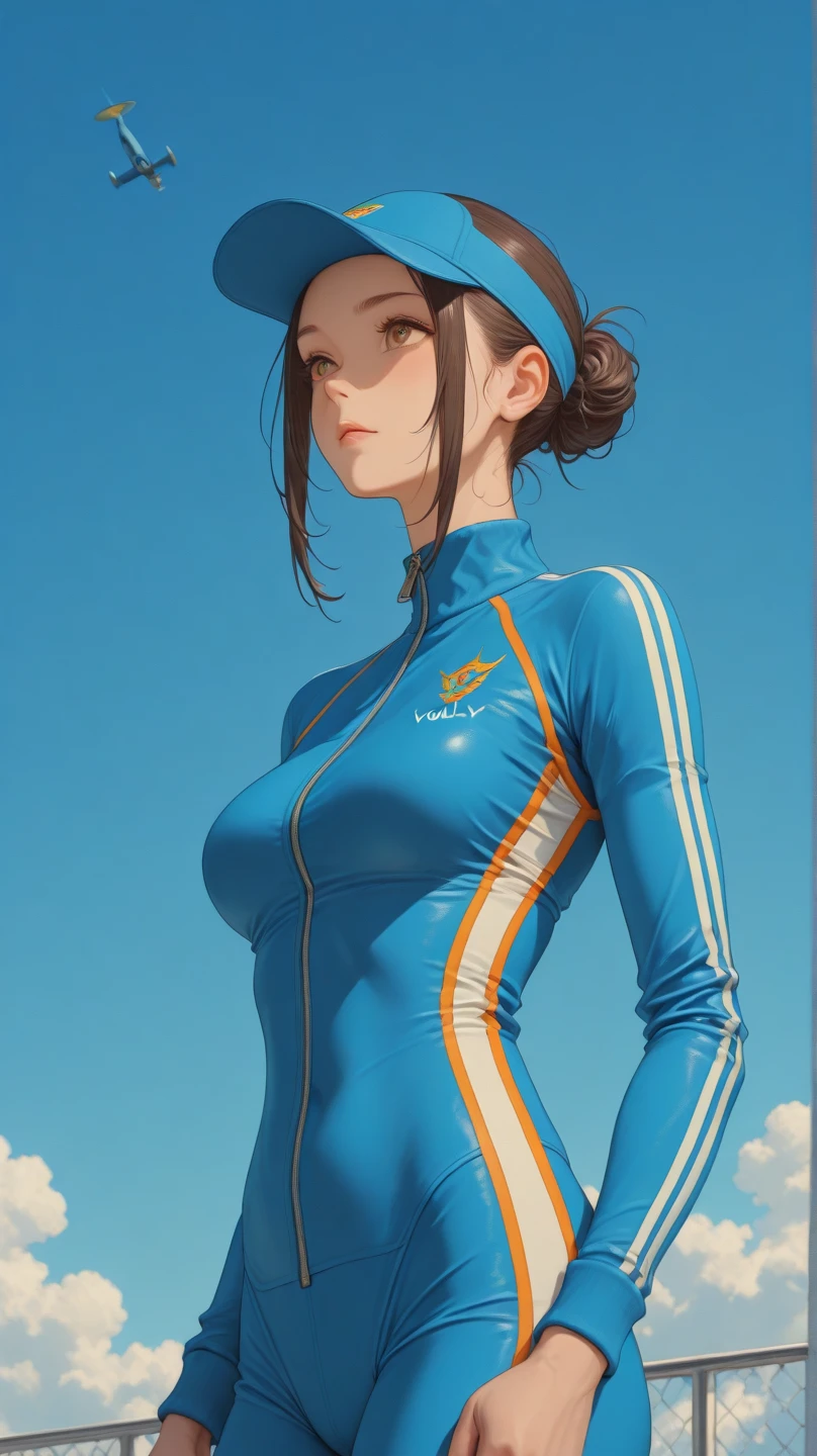 masterpiece、highest quality、High resolution、Two realistic girls、Competitive swimmer、Close-up of a person、Wearing a blue bodysuit、During Competitive swimmerics competitions、smile、Swimming Venues、Sexy competitive swimsuit