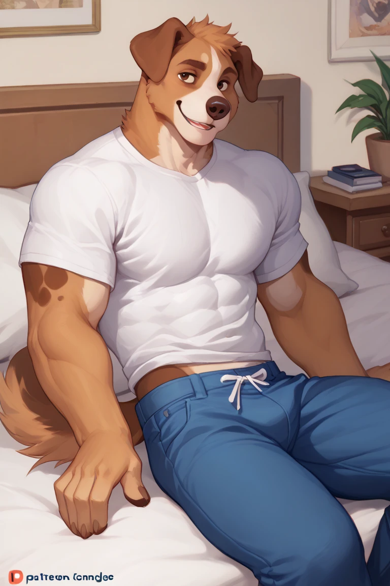 (masterpiece, Best Quality:1.2), deer, Alone, backwards, showing her butt, standing on his 2 legs, shirtless, bare pectorals, bare pecs, bare back, bare shoulders, Naked upper body, completely naked, detailed face, detailed body, 5 fingers, Detailed hands, strong abs, pair of nipples, defined pectorals, green eyes, detailed eyes, short hair same coat color,2 arms, underwear brief, pouring down the soup inside with his hand, at night in bed, with erection, excited face, gestures of excitement, por pache riggs