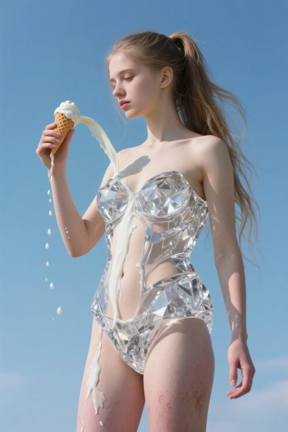 Nsfw, ((Top Quality, 8k, Masterpiece: 1.3)), 1 girl, (Random hijabstyle, huge round breasts,), ultra-detailed face, detailed eyes, double eyelids, 18 years old, full body, heels, ((transparent one-piece swimsuit)), short jeans, shiny skin, (hijab), standing, looking at viewers, ((beautiful perfect face)), asian girl.