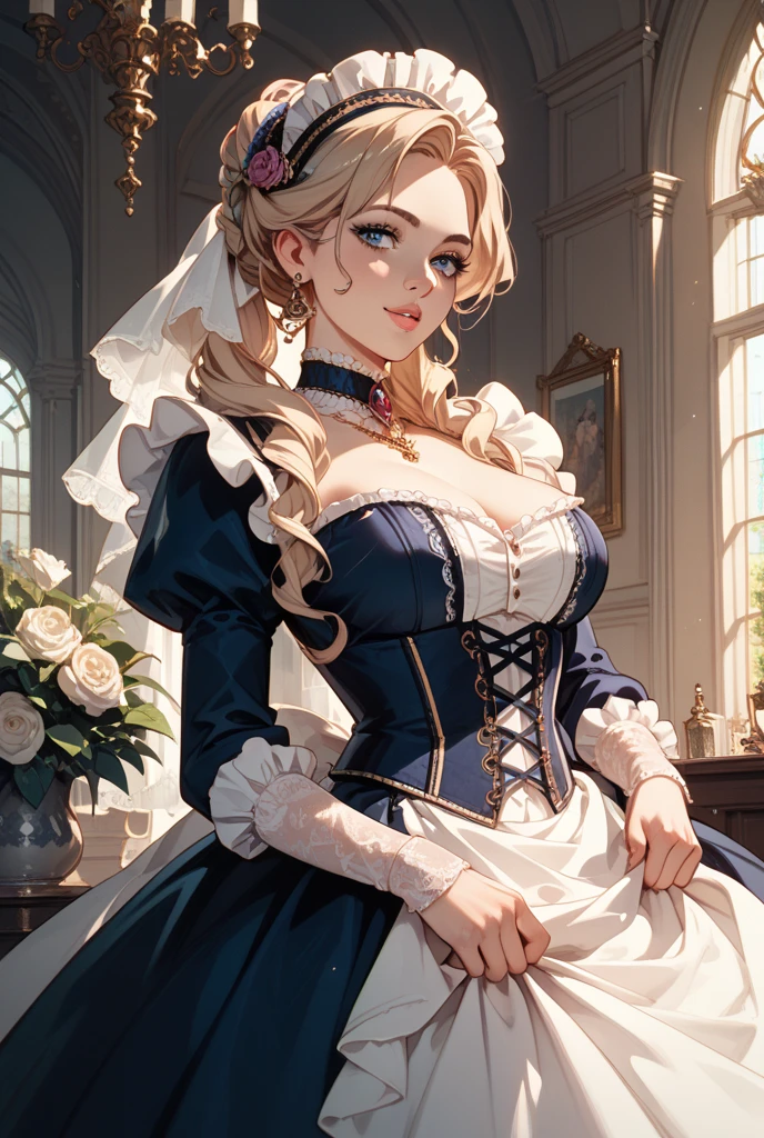 ((anime artstyle)),(Masterpiece),(Best Quality), (Super Detail),((Very Delicate and Beautiful)),cinematic lighting,1 girl,((full body portrait)),((standing in garden)),((solo)),(((1 fairytale princess in gorgeous embroidery and jeweled extremely gorgeous princess rococo ballgown with voluminous full length hoop skirt))),an hourglass waist,padded and corseted bodice,(((huge crinoline hoopskirt))),long train,((gorgeous embroidery and jeweled)),voluminous frills,See-through,(gorgeous embroidery and beautiful lace),(((extremely gigantic tits,skindentation))),cleavage,((large amount of straight hair,extremely voluminous Straight long Hair,Very Long Straight Hair)),(finely detailed face and eyes),clear pupil,extremely gorgeousfull hair ornament,(bling-bling jeweled extremely gorgeousfull tiara),(bling-bling gorgeous gemstone jewelry),gorgeous long veil,((opera gloves)),(beautiful background),(full body),((gorgeous embroidery and jeweled extremely gorgeous princess rococo ballgown with voluminous full length hoop skirt))