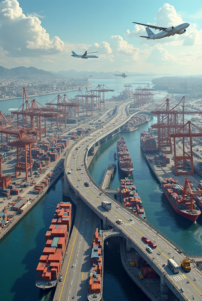 export, import, seaport, airport, land port