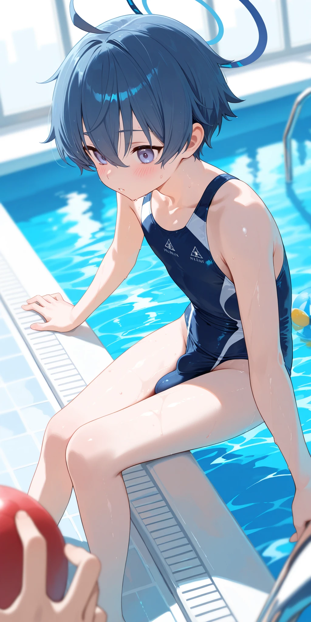 Junior high school boy,swimming uniform