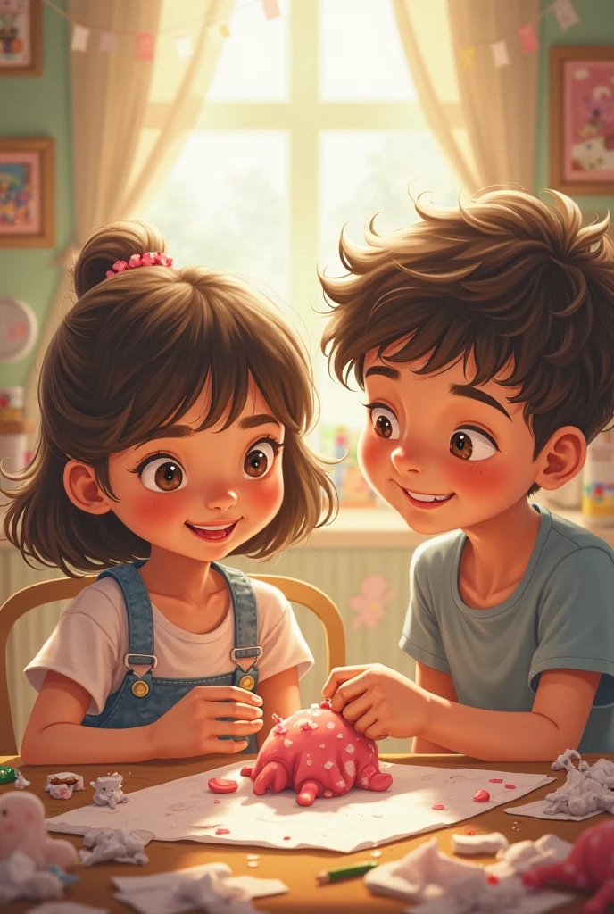Two children sitting and another child shares his cookie with them