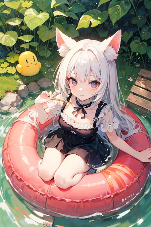 (best quality,4k,8k,highres,masterpiece:1.2),ultra-detailed, Pretty anthropomorphic albino mouse girl magically transformed into a beautiful mermaid, race swap, fantastic transformation, sharp teeth, beautifully detailed lips with lipstick, she’s is smiling, drawn in anime style, steampunk, fishlike, wet body, very long curly white hair, red eyes with long eyelashes, white fur, slim body, red manicured nails, whiskers, mouse ears with pearls attached on them, long mermaid tail below waistline with shimmering cyan fish scales, pelvic and dorsal fins, a pair of fish gills on her torso, seashell bra, pearl bracelets, pearl necklace, joyful expression, playful mermaid poses, sparkling water, water reflections, ethereal atmosphere, subtle glow, whimsical and enchanting, checking her new body, underwater world, colorful coral reef, magical underwater lighting, vivid colors, breathing underwater, endless ocean depths, sunlight filtering through the water, Highly detailed, masterpiece, high quality, 4K.