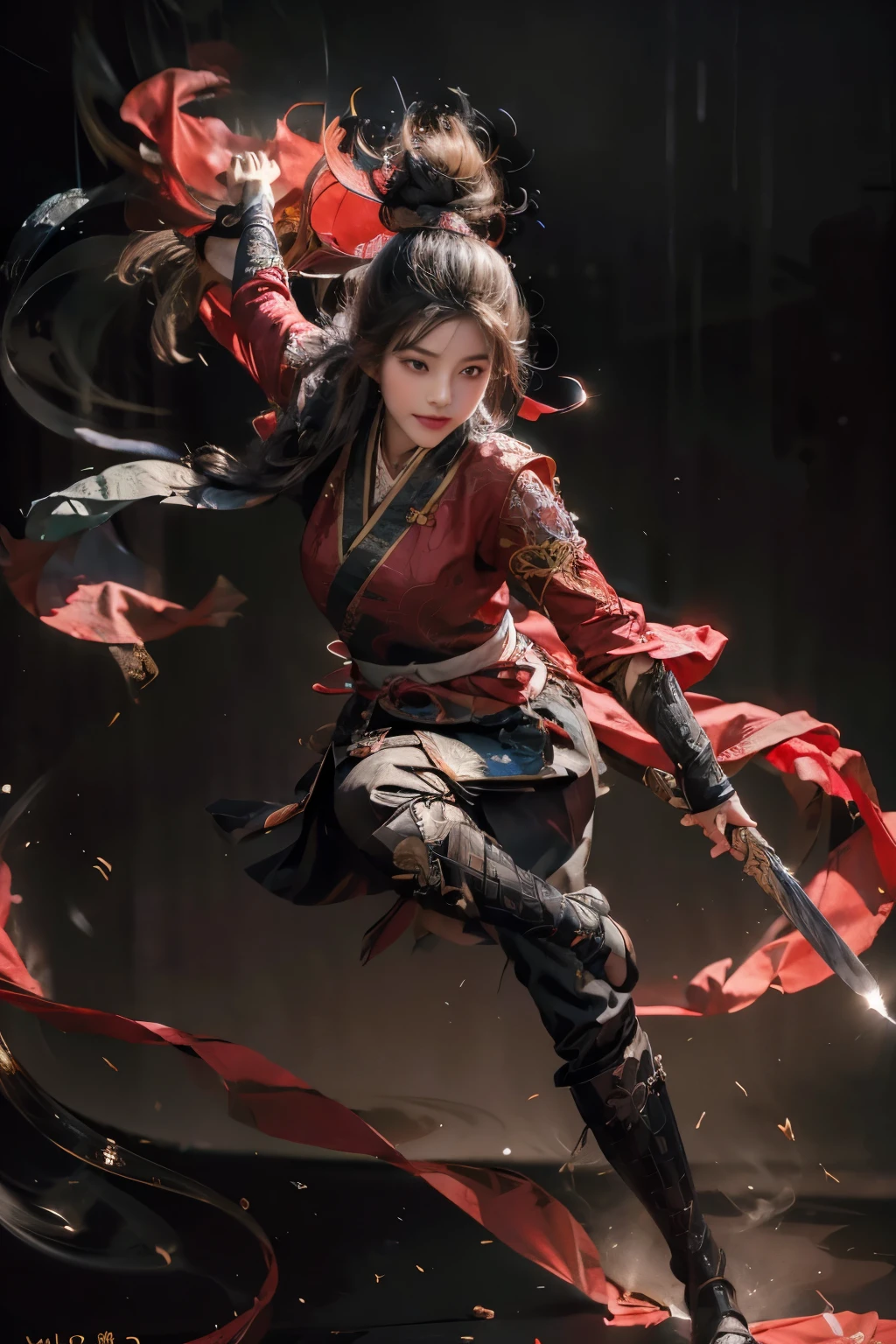 Create a beautiful girl in a Chinese dress according to the master photo