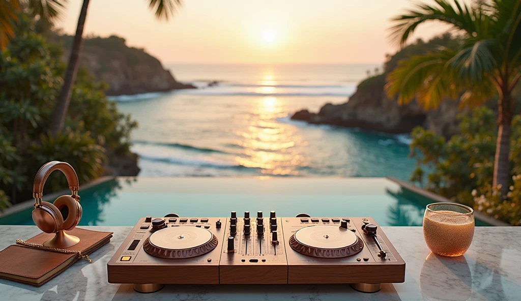 DJ playing in a paradisiacal place Heaven