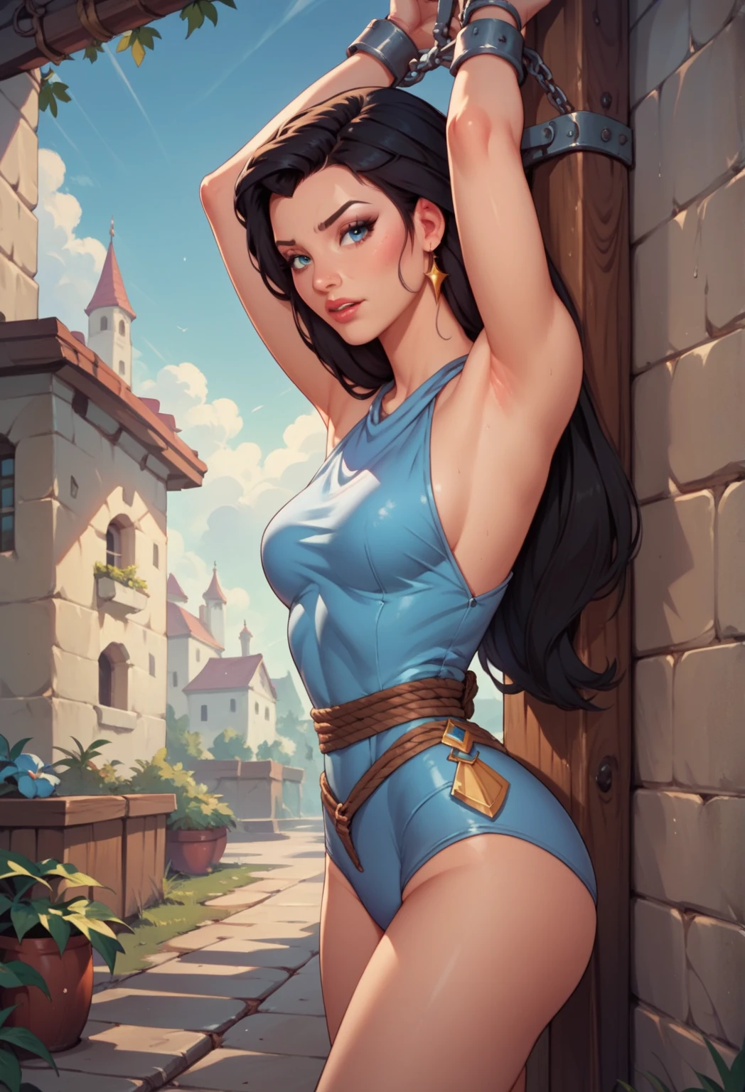 estilo de desenho animado:1.2), Geena Davis  s Mulher brasileira desenho ART Artline mulher  Imagem cartoon de uma mulher , roupas sensuais , garota super valente destemida , Ilustra??o estilo desenho animadocabelo preto ondulado, estilo de arte dos desenhos animados, estilo de arte dos desenhos animados, digital illustration style, design de personagens altamente detalhado, arte digital detalhada fofa, Fan art horror character design portrait, beautiful curly black hair digital illustration high quality portrait, arte em quadrinhos, retrato do design do personagem, Naked busty woman with medium breasts cartoon style female character Geena Davis mercenary warrior Female character Queen Anna of Arendelle with battle scars Cartoon image of a woman .Ilustra??o estilo desenho animado, estilo de arte dos desenhos animados, estilo de arte dos desenhos animados, digital illustration style, design de personagens altamente detalhado, arte digital detalhada coragem, Forest fan art, Design de personagens de retrato, beautiful digital illustration, retrato de alta qualidade, Arte em quadrinhos, mulher jovem cabelo com transas lindas . Queen Anna of ArendelleBeautiful lined eyes Medium large bust and wonderful sexy clothes. image expression of desire bright sunrise,Star, heart,  Spectral rainbow, Fundo, cabelo chique lavanda branco menta,  macio, Idiomas mistos_SMS, (Beautiful and clear Fundo:1.2),, Fantasy painting , Olho de renda com alto detalhe, long braids, braid,  universo, Galaxy, cabelo longo, penteado legal, o fluxo,  como, como, cabelo super fino, melhor qualidade, alta qualidade, high resolution, Aprimoramento de detalhes, ((a imagem mais linda in the world)), Obra de arte, melhor qualidade, alta qualidadeAprimoramento de detalhes, ((a imagem mais linda ), cabelo brilhante, Estampas de vestidos super chiques, Flores stamp,  Mesh pantyhose,,  from waist to head illustration Queen Anne of Arendelle