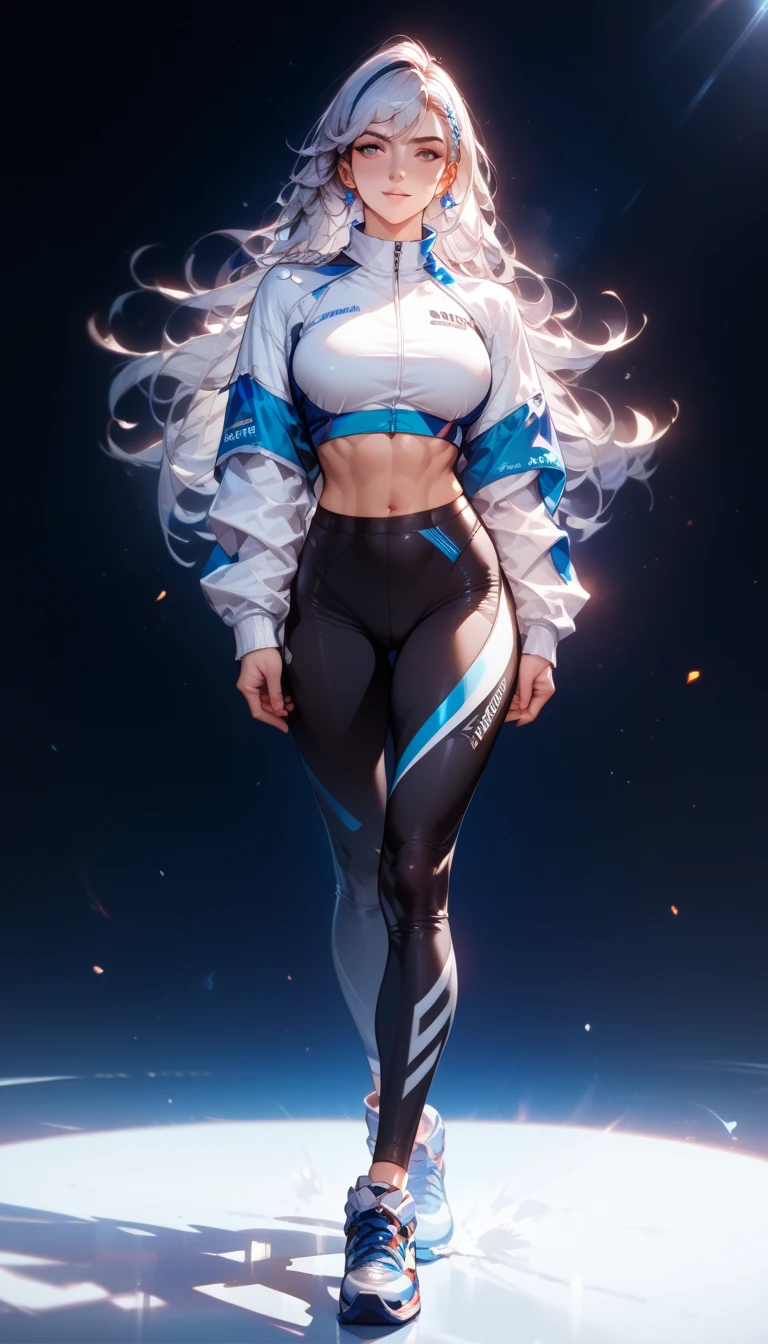 1 Young Fitness: Girl,and the sun was shining brightly,cabelos preto e longos,middlebreast,see-through transparent clothes,Straight long legs,with blue sky and white clouds,Look up,The action is provocative and ambiguous,Strength muscles,photorealestic
