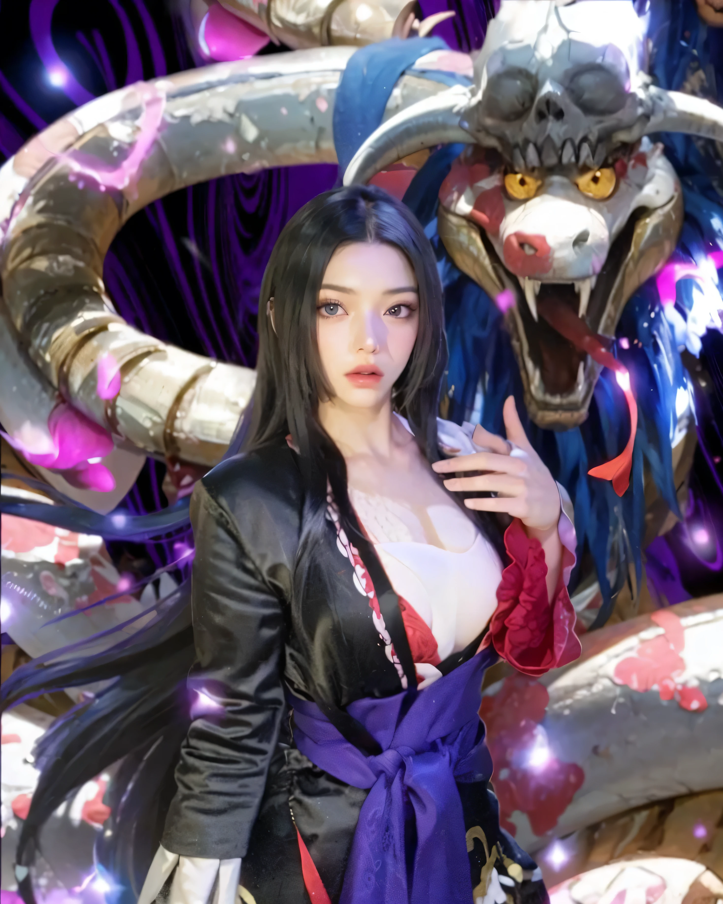 A photo of a crazy looking monster person with details like fur and eyes. Log, LUT, anamorphic, cinema colors. Realistic. HD.