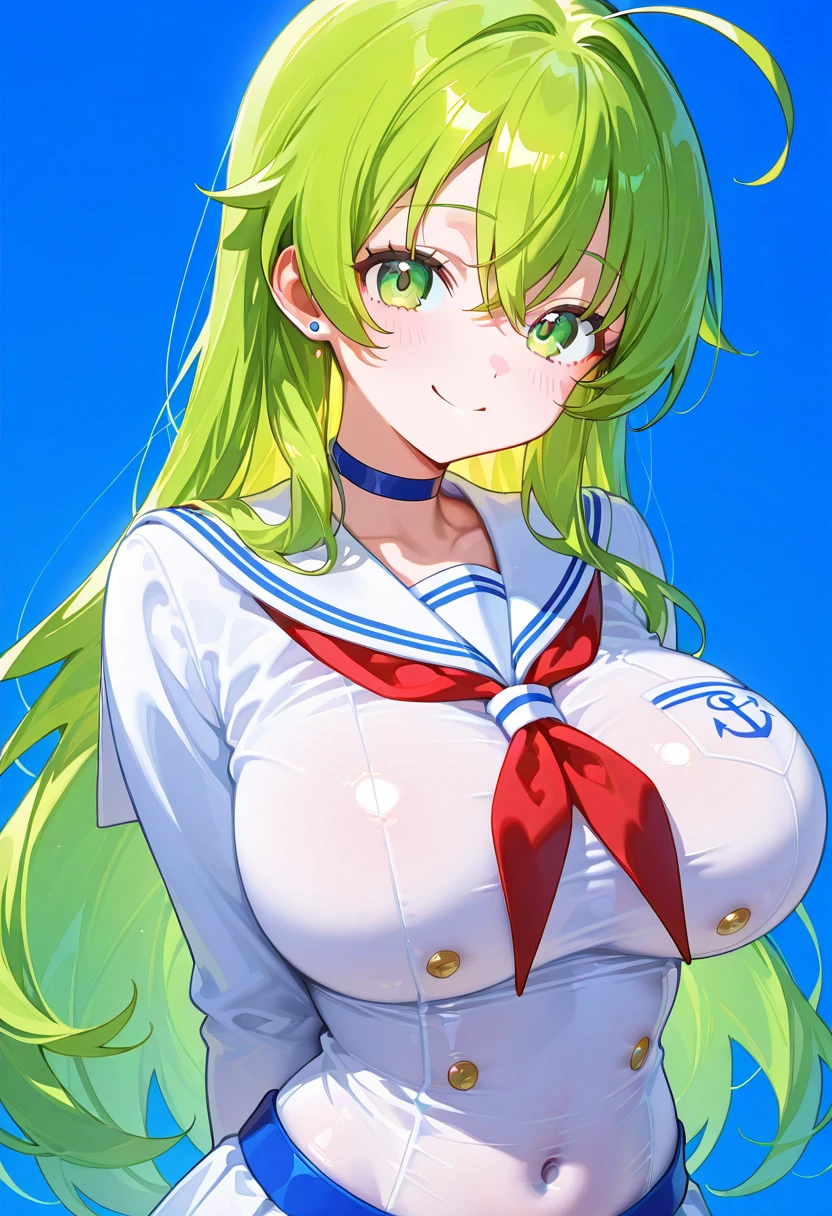 Sanae Kochiya　Big Tits　Embarrassed　Blushing