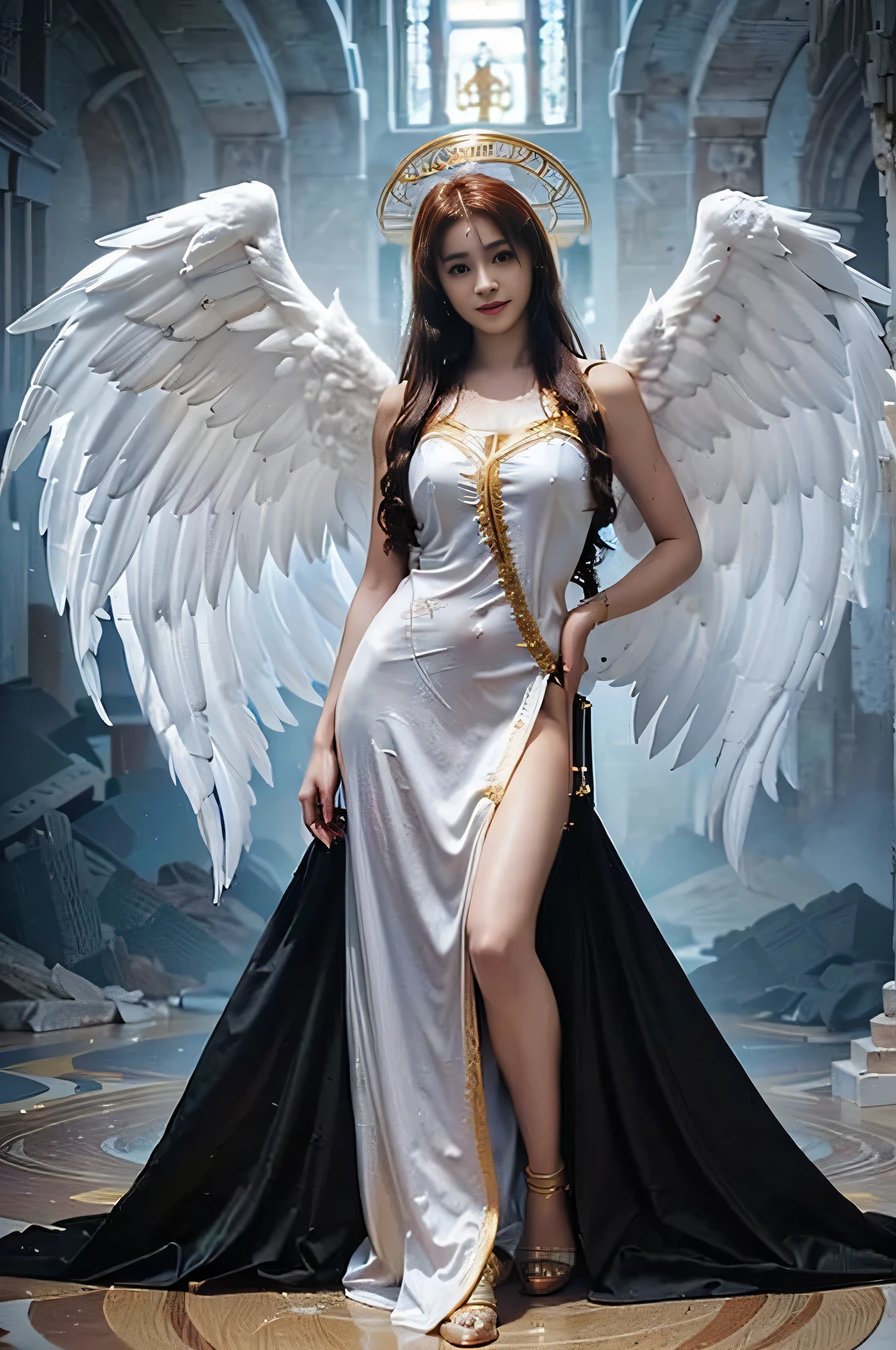 (8k, RAW photo, best quality, mastery:1.2), (realistic, photo-realistic:1.3), a girl in final fantasy cloth and skirt, final fantasy background, black long hair, bill sunny day, sad, tears,(looking at viewert:1.3),atmosphric perspective,bokeh,Complicated details,detailedfacialfeatures,Clear focus,smooth,Aesthetically pleasing,very detailed ,Stamp meticulous angel wings,elvish ears,silver bracelet,Anklet detail,female pervert,Attractive eye portrayal,Finger sky,Fair long legs,See-through black silk,Skysky,thunder