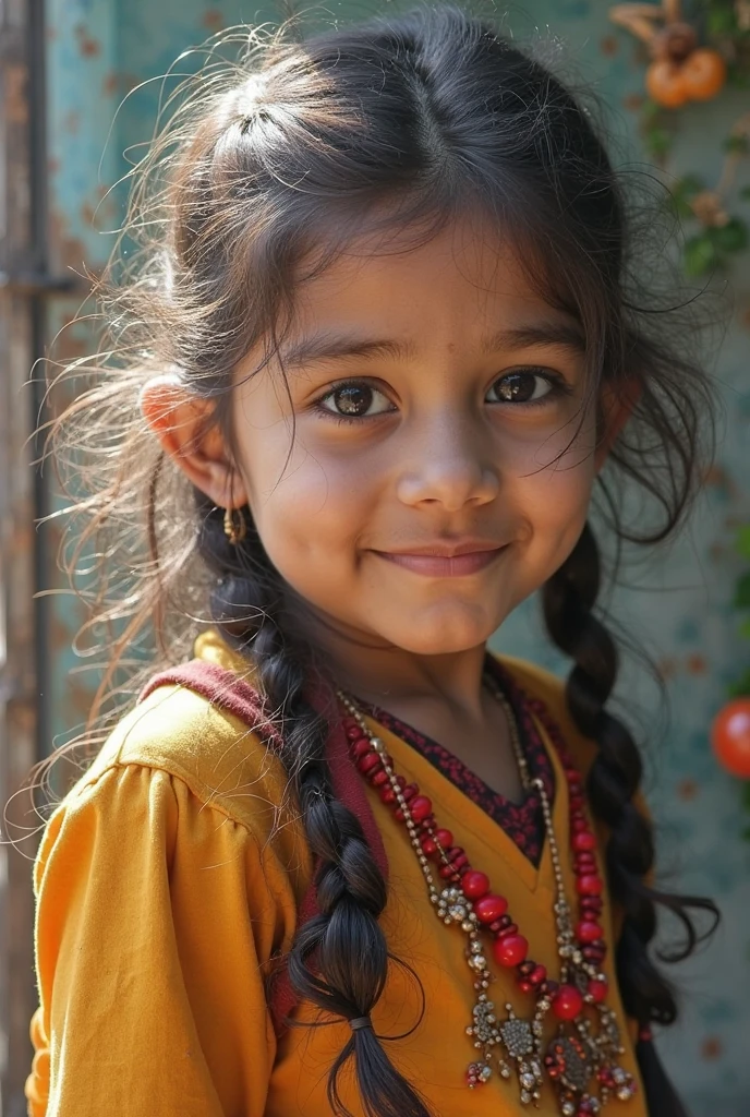Photo of a 5 year old, dark brown hair, Brown eyes, brown skin, brazileiro