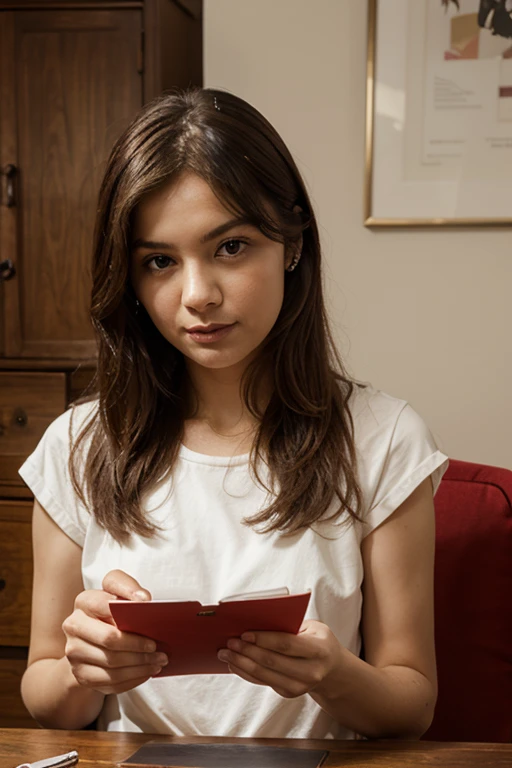 girl staring at boy in school, girl is in the back, and boy in front, , (best quality,4k,8k,highres,masterpiece:1.2),ultra-detailed,(realistic,photorealistic,photo-realistic:1.37),school setting, detailed school interior, intricate details, dramatic lighting, warm color tones, beautiful girl, piercing eyes, cute smile, handsome boy, serious expression, dynamic pose, cinematic composition