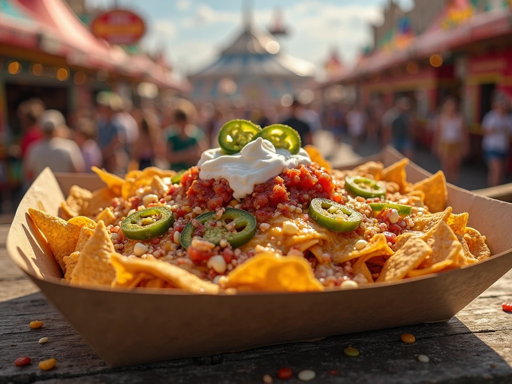 Mexican woman eating nachos at a Mexican food stand Tight hot pants Tank top Giant Nachos 2 A bottle of Corona beer and a bottle of tequila are placed on a table highest quality
