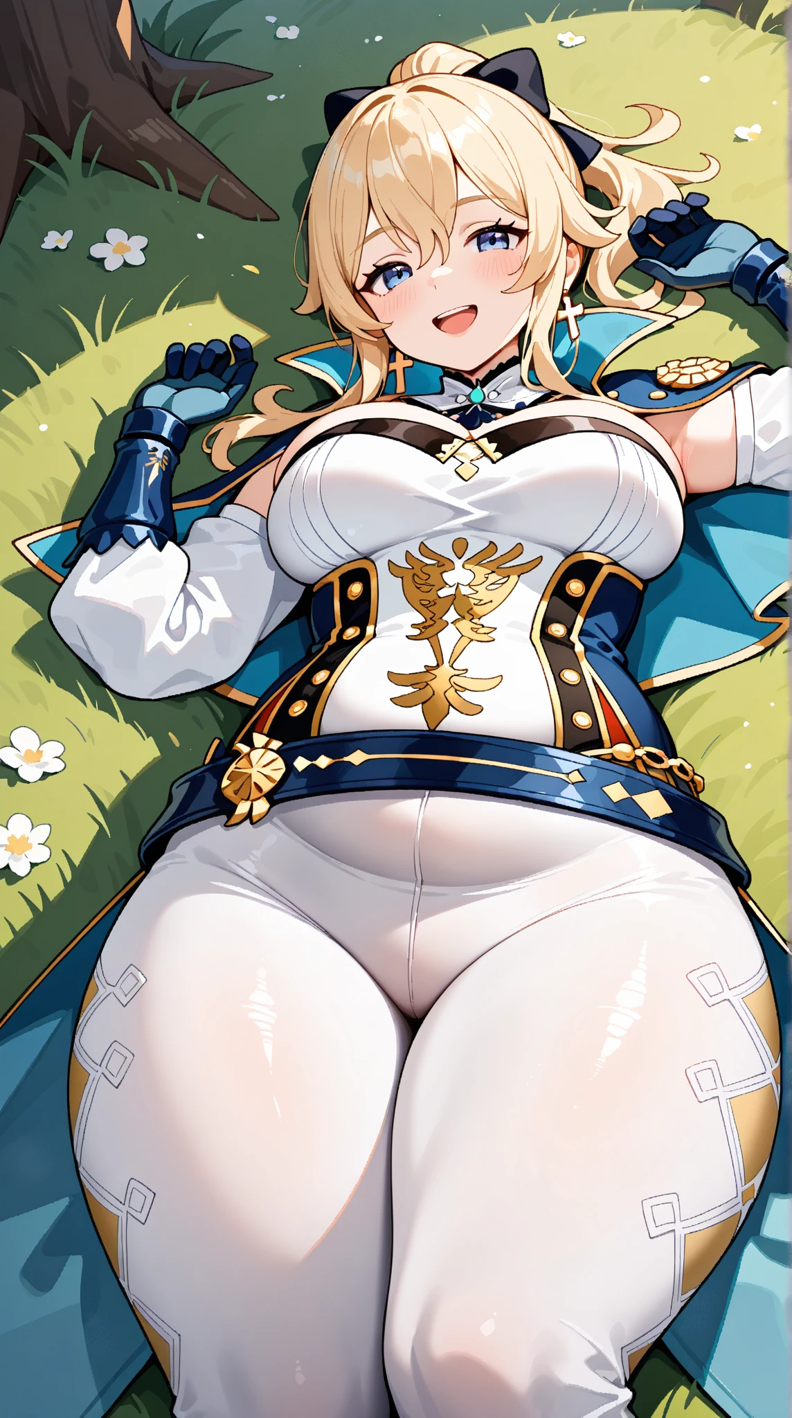 (One girl),(short hair),(sidelock),(Blonde),(hair intakes)+,(Princess Connect)+,(huge breasts),(plump)+,(beautiful girl)+,[Big thighs],(slant eyes),pink eye,(Futanari),(boyish),(Vampire),leotard,(thigh-high socks thighhighs),(long gloves),say,(Erotic squatting),see-through ,(White Background:1.5),