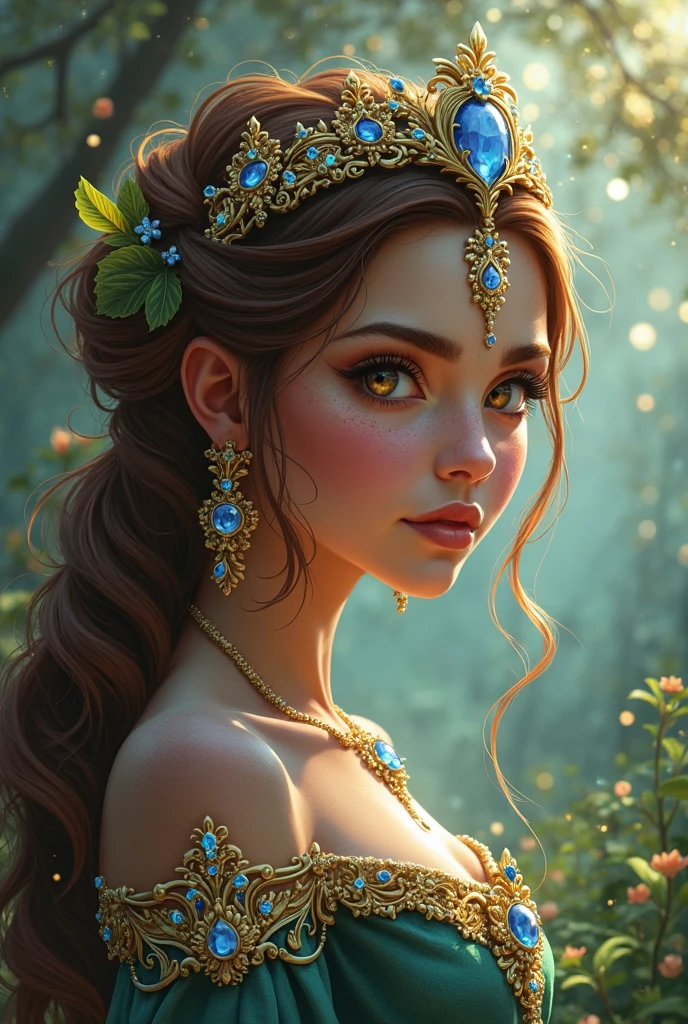 Highly detailed portrait of a goddess girl, In an autumn dress, (((busty))) Watching the sunrise, symmetrical face, symmetrical eyes, looks at the camera, Stunning photography, Photorealistic, soft pastels, very detailed, difficult, path tracing, illustration, insanely detailed, Overlay shadows, volumetric light, mirror lighting