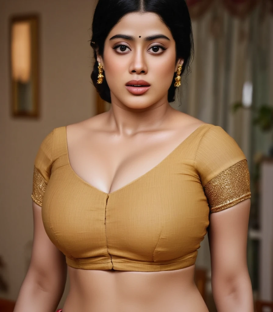 A woman round neck blouse and saree, round face, angle face, beautiful face,good figure,big cheeks, curvy,, swooping breasts, open arms, sexy armpits,big penis, nipples, ass, necklace, (cinematic:1.3), intricate details, (ArtStation:1.2), anusha bhatia in round neck blouse and saree, lime and gold hue, inspired by Ambreen Butt, actress, wearing round neck blouse and saree, subtle detailing, wearing round neck blouse and saree, full - view, by Ambreen Butt, round neck blouse and saree, subtle details, round neck blouse and saree, wearing a round neck blouse and saree, round neck blouse and saree,