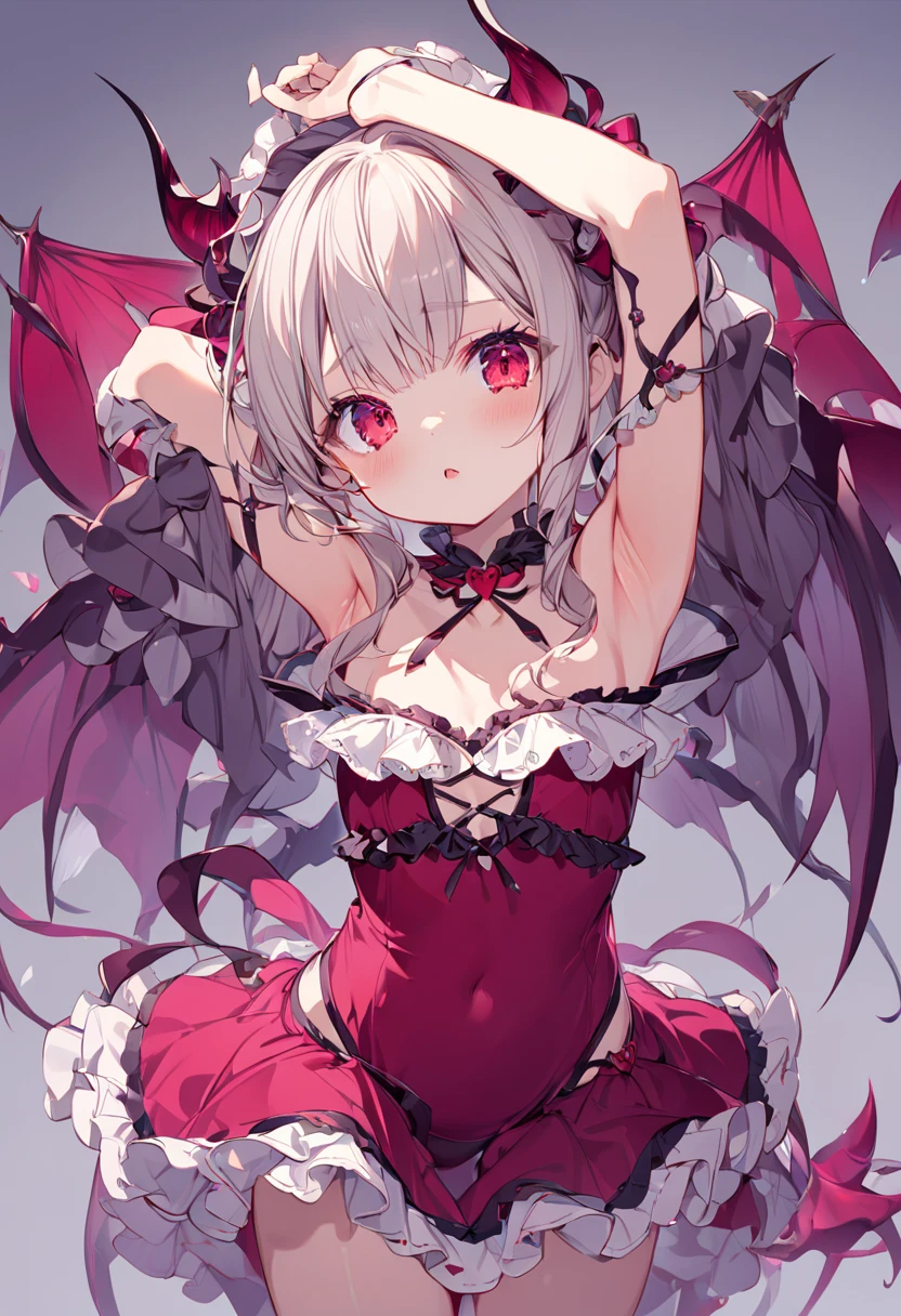 White hair, red eyes, long hair, zombies, exposed , messy clothes, huge tits, huge breasts