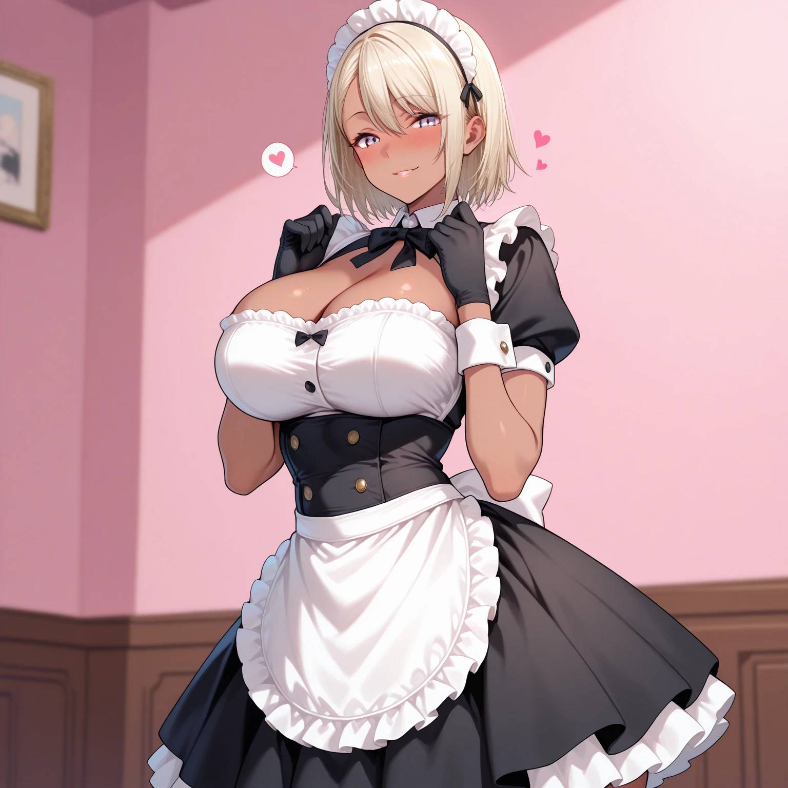 professional detailed (full length) photo of ( Taylor Swift as maid) being (brainwashed by Mind control heart choker), (sexy bimbo maid translucent clothing:1.1), (ultra realistic), (bimbo maid uniform with pencil skirt:1), (Glowing Pink Eyes), (:O), (Brainwashing), (Mind Control), (Mind control device), Hypnosis, Mind Control Collar, fluffy headphones, orgasm smile, joy eyes, eyes open wide, extremely detailed eyes, ((spiral eyes)), Taylor Swift, sexy body, perfect figure, tall curvy slim girl, sexy background