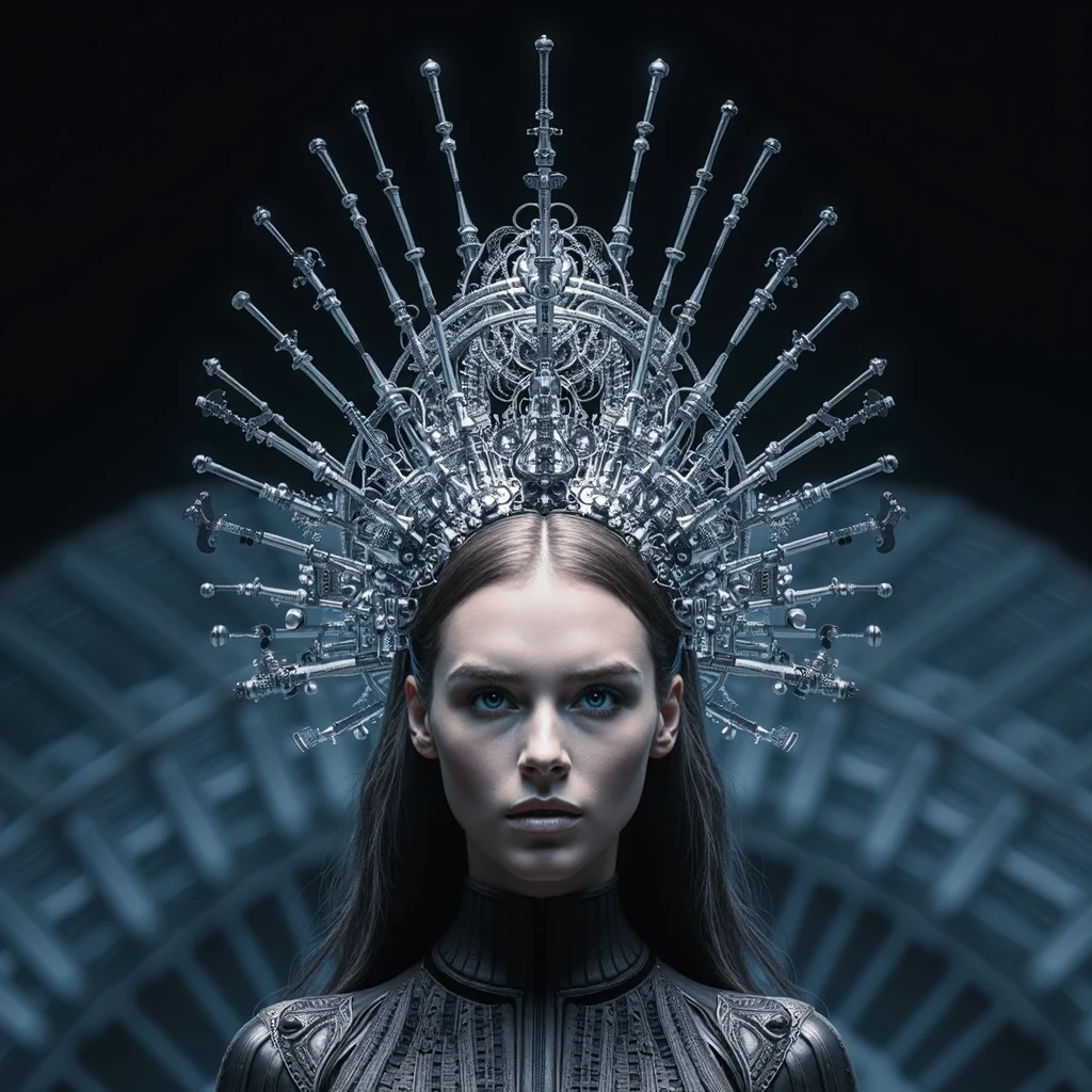 a weird fashion runway, by Marie St John , by Emilie Louise Flge , by Sandra Gray ,  cinematic, detailed face, perfect photography , esoteric, occult