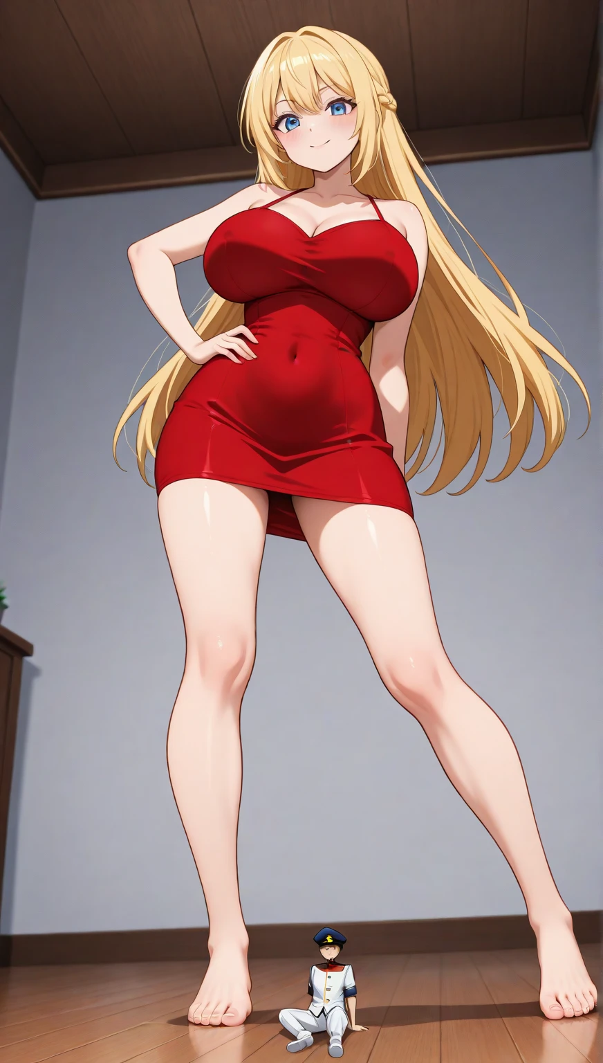 ((masterpiece, best quality)),(complex light), full body, solo, francine, necklace , lipstick, dress, blonde hair,<lora:Francine_Smith1-10:0.8>