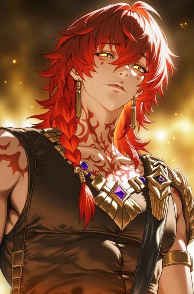 Create a man character as if he were black clover inspired by mereoleona