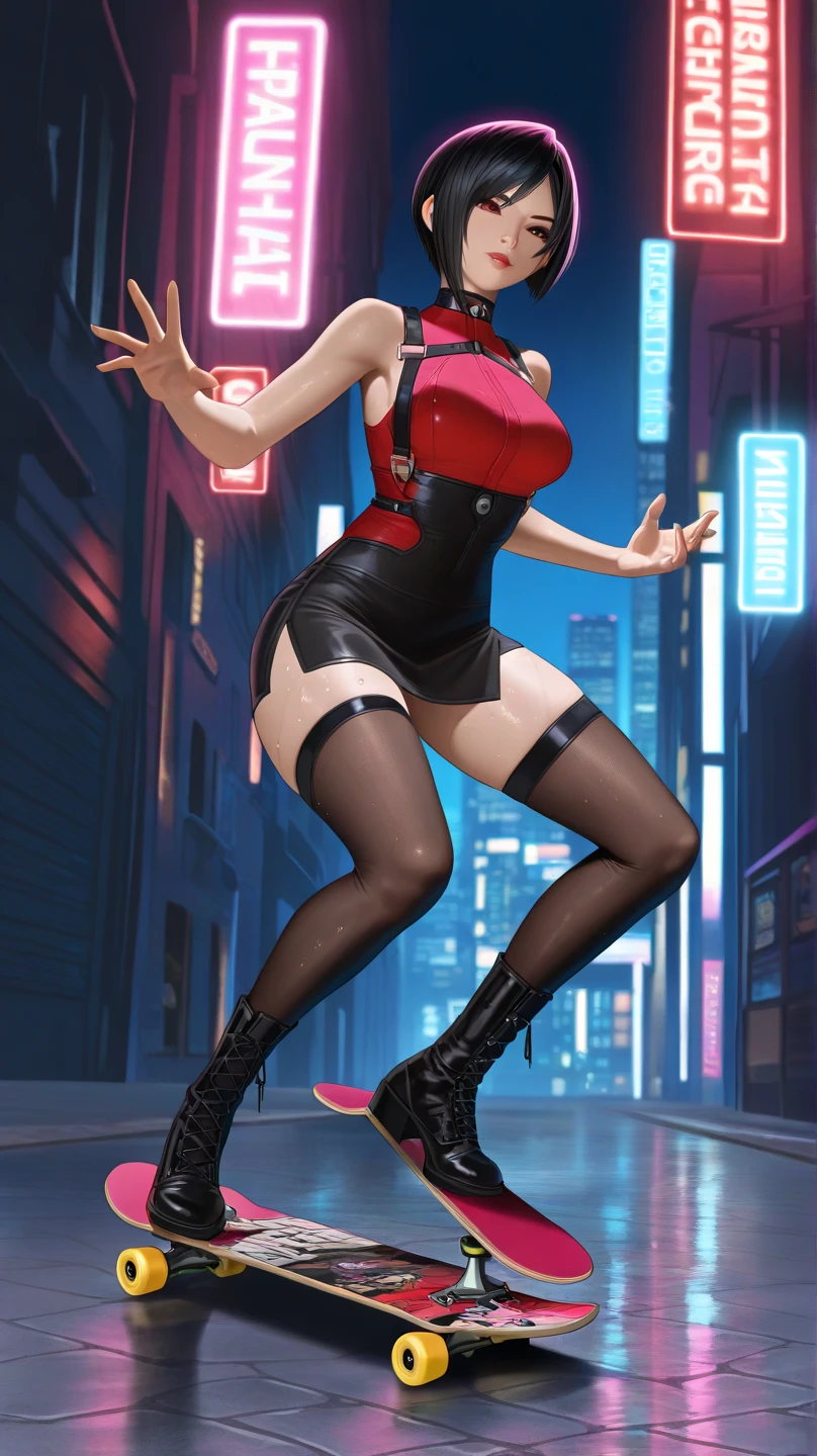 ((Top quality)), (超A high resolution), (Ultra-detailed), (Anatomically correct), (Limbs), (Full Finger), (Precise fingertip detailing), (Intricate iris detail,Pupil depth and three-dimensional effect:1.0), (8K), ((((Perfect Anatomy, Highly detailed skin)))), 
1 girl, Riamu Yumemi, Dream Riamu, BBig, 19 years old,
Shiny skin, Large Breasts:0.5, Sharp focus on the chest:1.2, Pretty woman with perfect figure:1.4, (((Large Breastsの谷間))), (信じられないほどLarge Breasts:1.5), Bobcut, Ahoge, Hair blowing in the wind, (Big Hips), smile, Thin abdominal muscles:1.2, ((Beautiful pink hair，:1.4)), 
Highly detailed face and skin texture，detailed eyes，double eyelid、/ (Black Playboy_Bunny Leotard:1.3), (Sailor collar:1.2), 
(Red tie:1.3), (fake animal ears), (Black Bunny Girl Costume:0.8), (Fishnet tights:1.2), High heels, (Rabbit_tail:1.2),
