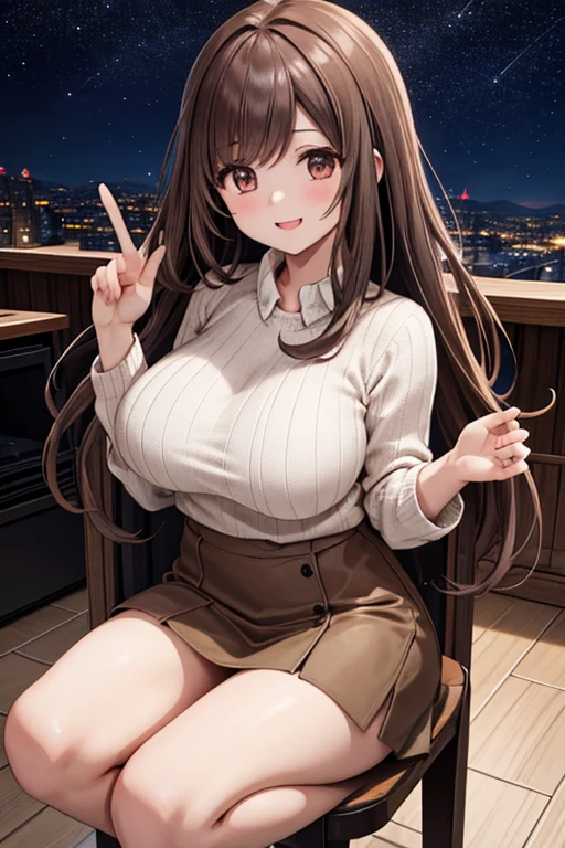 1girl, solo, wild messy hair, cowboy shot, sexy torn brown clothing, big eyes, brown hair, brown eyes,