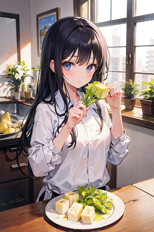 (masterpiece:1.2, best quality:1.1, highres,absurdres, high quality),(photorealistic:1.1),reflected light, colorful,ultra-detailed, ultra hd, super detailed,
yotsuya miko, open door, sleepwear, messy hair, black hair, yellow eyes,( open door):1.4, house, (sleepy), hallway, antenna hair, cowboy shot, 1girl, solo focus,
holding banana with naughty face