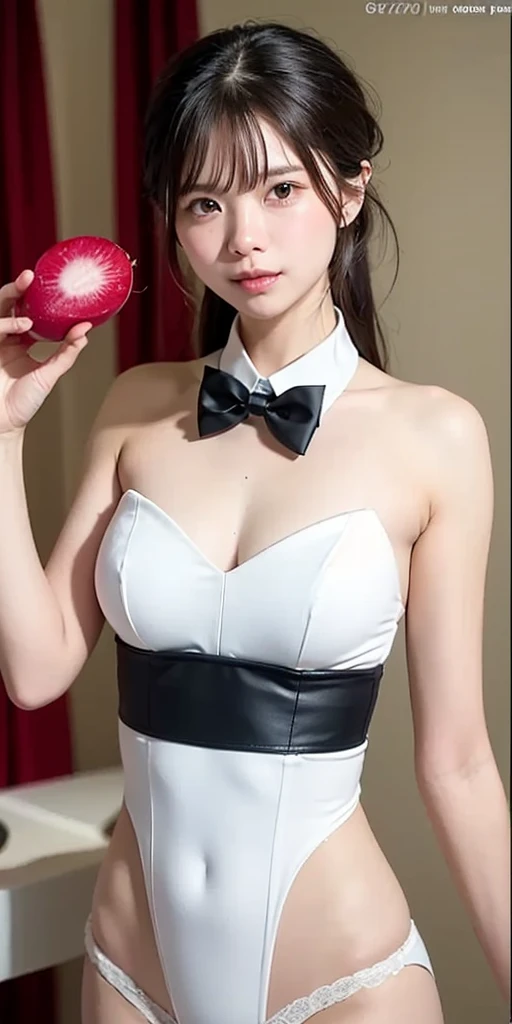 (Best Quality, Masterpiece, Photo realistic, Ultra Detailed, ultra high res, raw:1.3), 1girls, pretty, Japanese, smile, bangs, (big breasts:1.3), (reverse bunnysuit, heart pasties), ({pink| sky blue| gold| silver| violet|} bunny suit), bow tie, wrist cuffs, long sleeves, rabbit ears, (casino, indoor:1.2), cowboy shot,