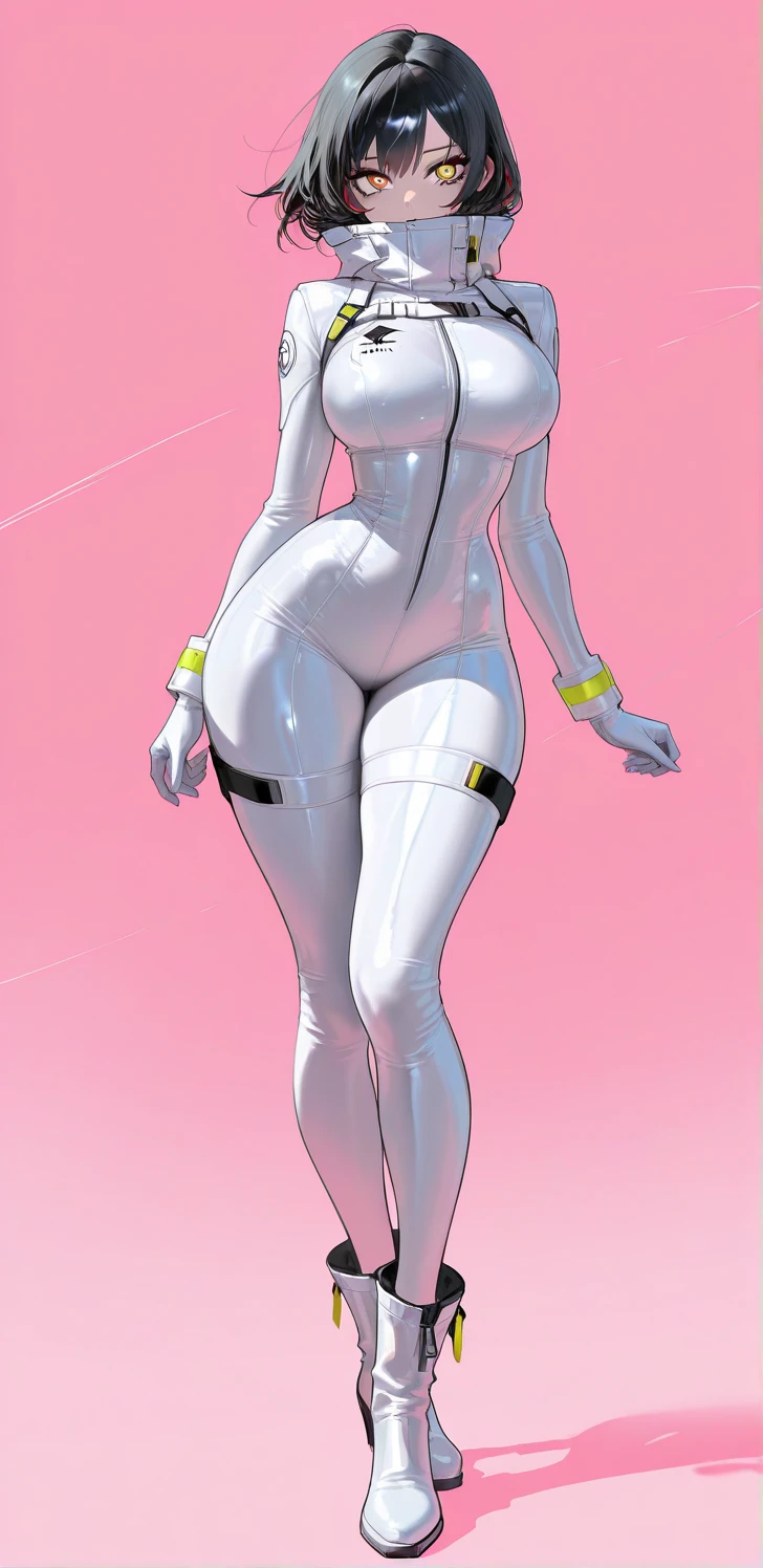 Emilia re:zero, purple eyes, Emilia, crown braid, x hair ornament, flower hair ornament, white hair, long hair, medium breasts, 1girl, ((masterpiece, best quality:1.2)), (masterpiece:1.6), reverse bunny suit, best anatomy, unique, bubblegum, plushies, colorful