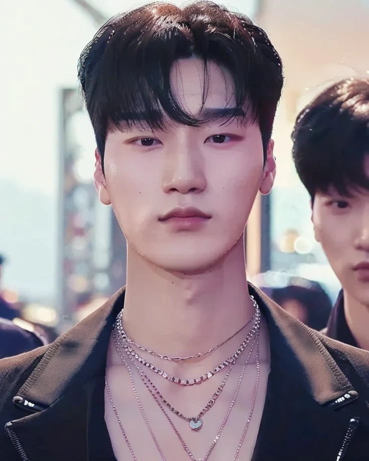 Taeyong from nct with a lip piercing