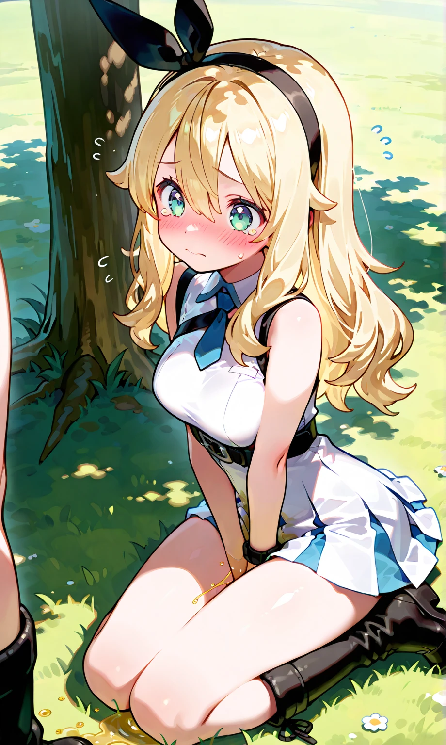 score_9,score_8_up,score_7_up,rating_explicit,source_anime, anime
1girl,suzuran,closed mouth,,green eyes,animal ear fluff,blonde hair,multiple tails,fox tail,straddling,(school outfit:1.2),sky, ,school roof,, boy is wearing ,,chain-link fence , 1boy, pov, she lifted skirt, , blush, sun, evening, sunset,hearts, sit on penis,flaccid penis out of pussy, mosaic censorship, sperm, blush, nose blush, ,after sex,a lot of sperm,big penis, cum on sperm