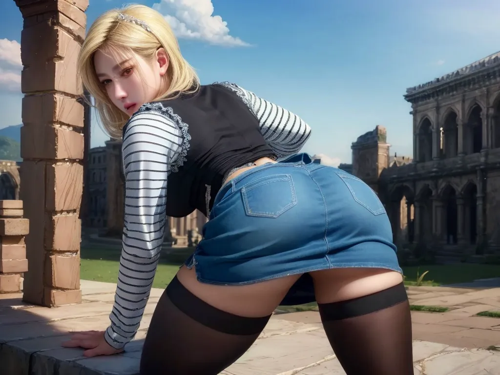 Very busy Disneyland、night、Blonde、Short Hair、Big Tits、Big Ass、White semen drips from the pussy、Voluptuous、Hold your buttocks with both hands、Spread your legs、Reaching for the fence、Leaning forward、Position your buttocks high、Intense sexual climax、Minnie Mouse