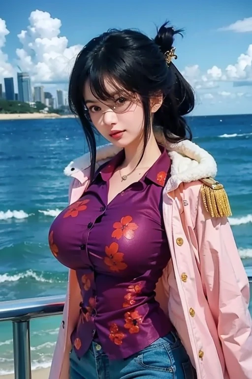 (masterpiece:1.3), (High resolution:1.1), Detailed beautiful face, Detailed beautiful, (huge breasts, gigantic breasts:1.4   araffe woman in a black lingersuit and a trench coat, korean girl, gorgeous young korean woman, beautiful south korean woman, japanese goddess, korean woman, intriguing outfit, generous cleavage open jacket, japanese model, appearing in a shopping mall, sexy look, beautiful young korean woman, hyperrealistic full figure, beautiful asian girl, gorgeous chinese model, sexy girl