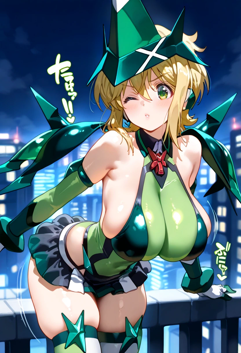 (最high quality:1.2, Anime artwork, Anime Style, Studio Anime, Very detailed, up to date, Vibrant, Anime Coloring, High Contrast, masterpiece:1.2, 最high quality, Best aesthetics), 1 female, alone, Fairy, The body is slim, ((Fairy)), blonde, (Small face), ((Her breasts are big)), ((Green Dress, Transparent body, Transparent dress, Light effects)), (((Captivating body, ???? Curves))), 飛んでいる小さなFairy, , in the forest, 森に住むFairy, Forest and spring background, ((blonde, Shortcuts)), ((Laughing with your mouth open:1.2)), Big Breasts, (Pointed Ears, Fairy), Normal hip joint, Cowboy Shot, Put your arms behind your head, (Color coding, Sexy Fishnet Stockings, Shiny costumes), Beautiful Skin, Beautiful Skin, Perfect Fingers, Five Fingers, Anatomically correct, Background Blur, high quality, Surreal, Bright colors,