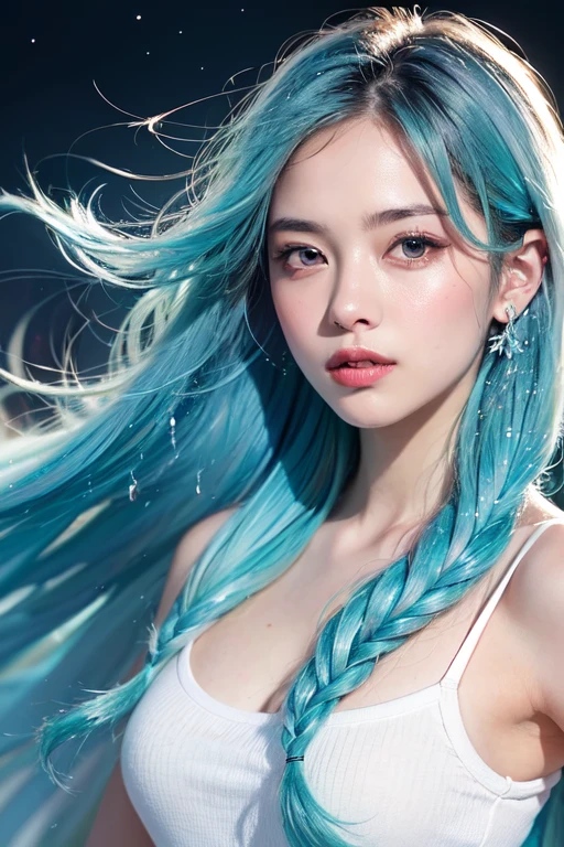 (Pink Fashion T-shirt:1.9),(Colorful hair: 1.8), (all the colours of the rainbow: 1.8),(((((vertical painting:1.6))), (painting:1.6),front, comics, illustrations, paintings, large eyes, crystal clear eyes,( rainbow color gradient high ponytail:1.7), exquisite makeup, closed mouth,(Small Fresh: 1.5),(Wipe Chest: 1.6) ,long eyelashes, white off shoulder T-shirt, White Shoulder Shirt,looking at the audience, large watery eyes, (rainbow colored hair:1.6), color splash, (solo:1.8), color splash, color explosion, thick paint style, messy lines, ((shining)),(colorful), (colorful), (colorful), colorful, Thick Paint Style, (Splash) (Color Splash), Vertical Painting, Upper Body, Paint Splash, Acrylic Pigment, Gradient, Paint, Highest Image Quality, Highest Quality, Masterpiece, Solo, Depth of Field, Face Paint, colorful clothes, (Elegant: 1.2), gorgeous,long hair, wind, (Elegant: 1.3), (Petals: 1.4),(((masterpiece))),(((best quality))),((ultra-detailed)),(illustration),(dynamic angle),((floating)),(paint),((disheveled hair)),(solo),(1girl) , (((detailed anima face))),((beautiful detailed face)),collar,bare shoulders,white hair, ((colorful hair)),((streaked hair)),beautiful detailed eyes,(Gradient color eyes),(((colorful eyes))),(((colorful background))),(((high saturation))),(((surrounded by colorful splashes))),