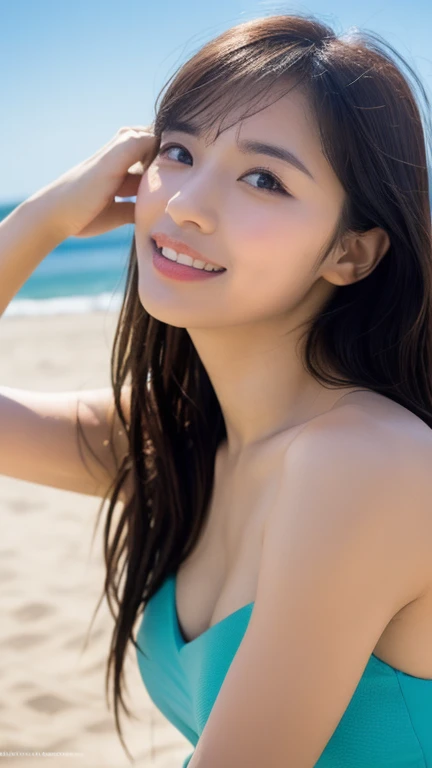 ((Masterpiece)), (High Quality)), ((Real)), ((8k)), Bikini, Beautiful Sea, Japan People, 20 Years Old, 2 Beauties, , Slender, SONY SLR Photography, Camera Gaze, Cute, Swimsuit, Cute, Smile, Natural, Realistic, Playing on the Beach, Harem, Ultra High Quality, Photos, Close Face, Good Friends, Full Body Wet, Came Out of the Sea