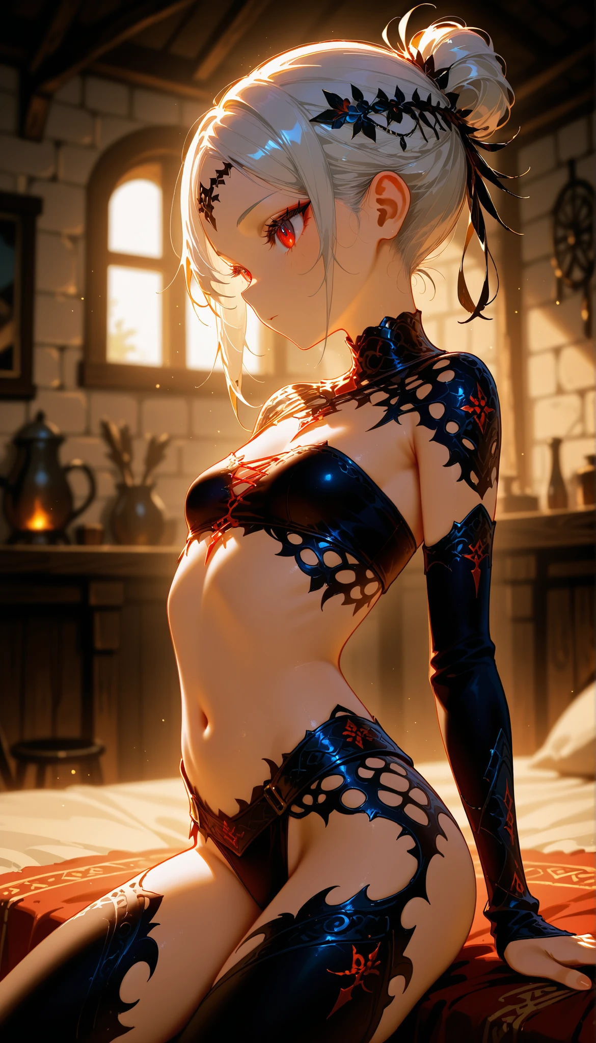 A woman sits in a beach chair nature, Feet facing up, white hair, black reotard, Master masterpieces,Towering over the landscape, angle of view, looking down at you, disdainful expression,Close-up of the soles of the feet, ultra_high-details extreme best improved ultra_high-quality ultra_high-resolution ultra_pro-photo-realistic optimal ultra_sharp max perfection accurate volumetric Lightning contrast global illumination Octane_rendered ultra_high-definition UHD XT3 DSLR HDR vivid colors-coded saturate tone-mapping luminescence backlight Crystalline butterfly monarch transparent hearth Tourmaline reflection tattoo Earth sex half-naked nsfw varies multi etc. --v 6 --s 1000 --c 20 --q 20 --chaos 100