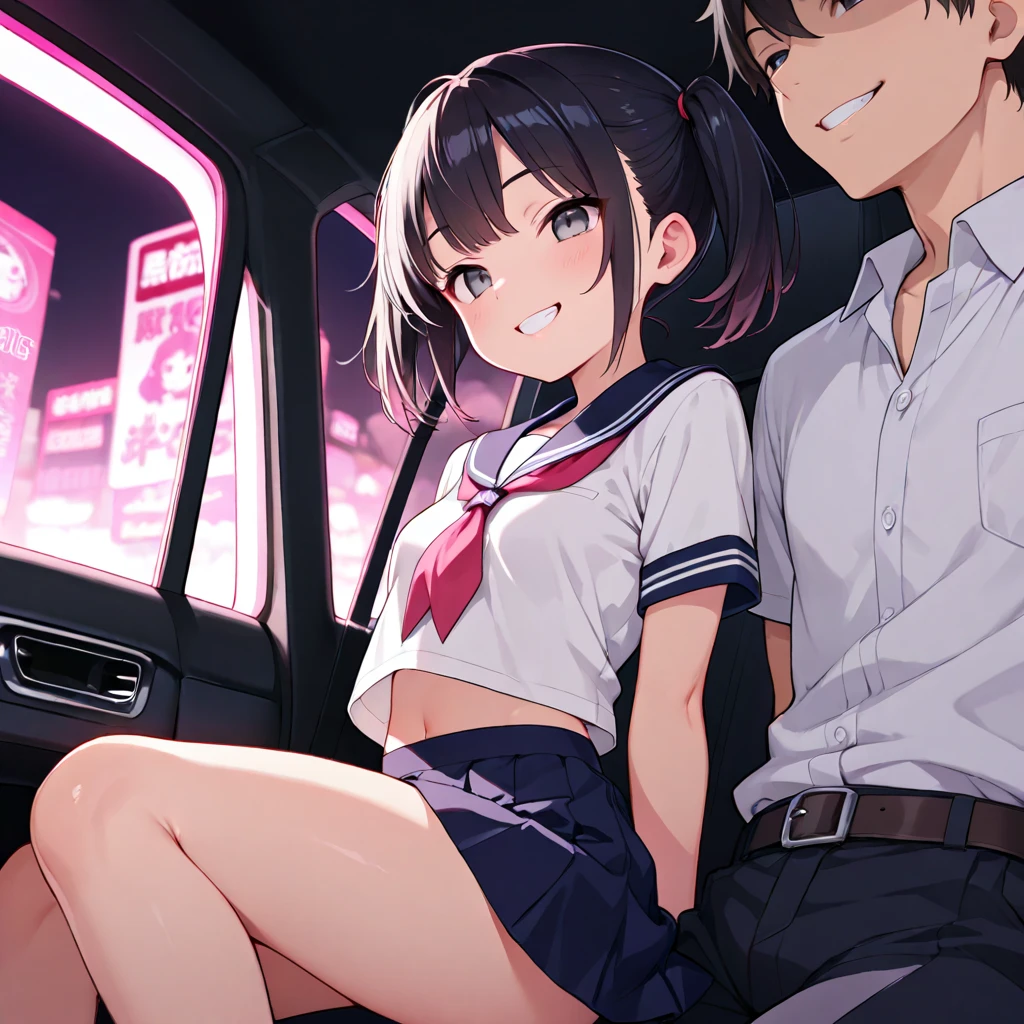 Having sex with a man in a car from behind, see penis, large and long penis, white water gushing, threesome, Turn around., 2 male 1 female, Embarrassedุ 18, severe, sleep, stepsister , Embarrassed, red face, School uniform, real dick
