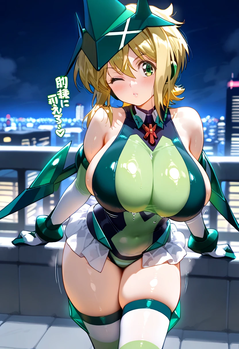 Big  golden hair golden eyes in a swimsuit 