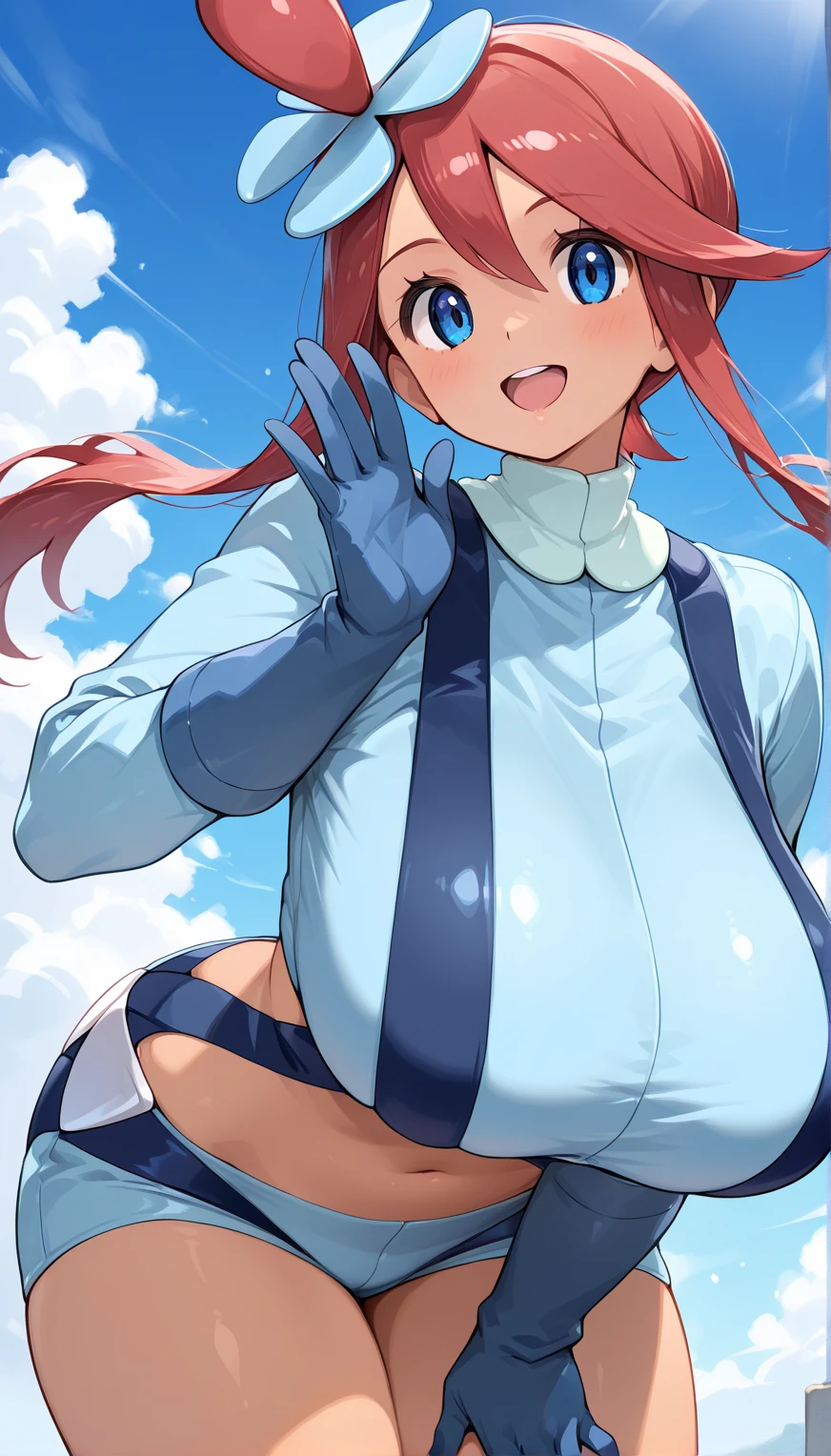 Inflated, (realistic: 1.5), 1 girl, solo, Hoshinomiyako, (gigantic breasts: 1.4), red tracksuit