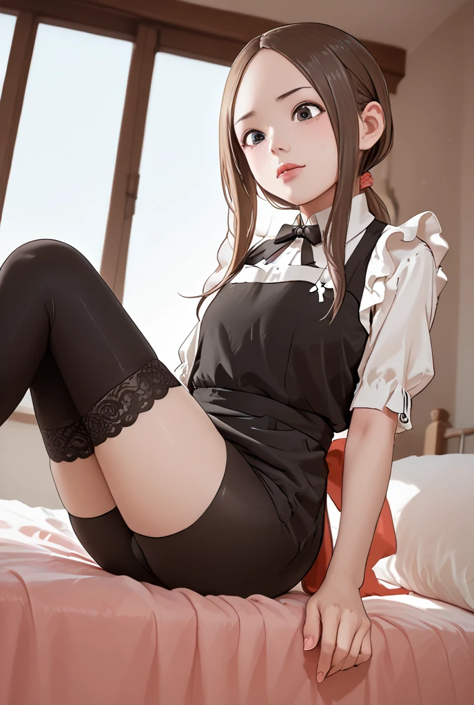 Photo, realistic, little girl, panties, collar, stockings