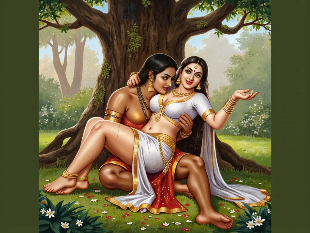 Looks like Anushka Shetty, Masterpiece, Best quality, high clarity eyes, critically flawless,sharp picture, Full portrait, High pixels, perfect face, perfect eyes, beautiful face, perfect hands,perfect fingers, in Peter Paul Rubens style, by Peter Paul Rubens, baroque style, acrylic on canvas, highly detailed, description: "Create a nymph inspired by the tales of Greek or Roman mythology, embodying the essence of a natural element or location, and possessing a unique ability or trait that sets her apart.", strapless Bra of ancient times, strapless bralette, armpits showing, detailed armpits, ravishing beauty queen,
