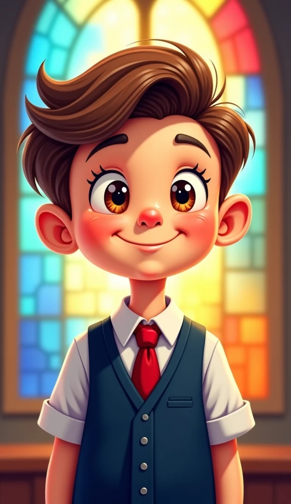 Amazing catholic boy cartoon - SeaArt AI