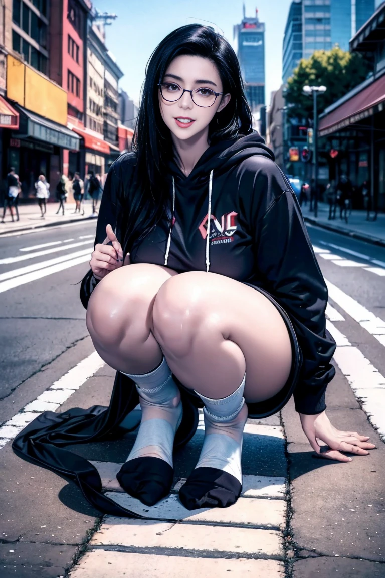 in white tights