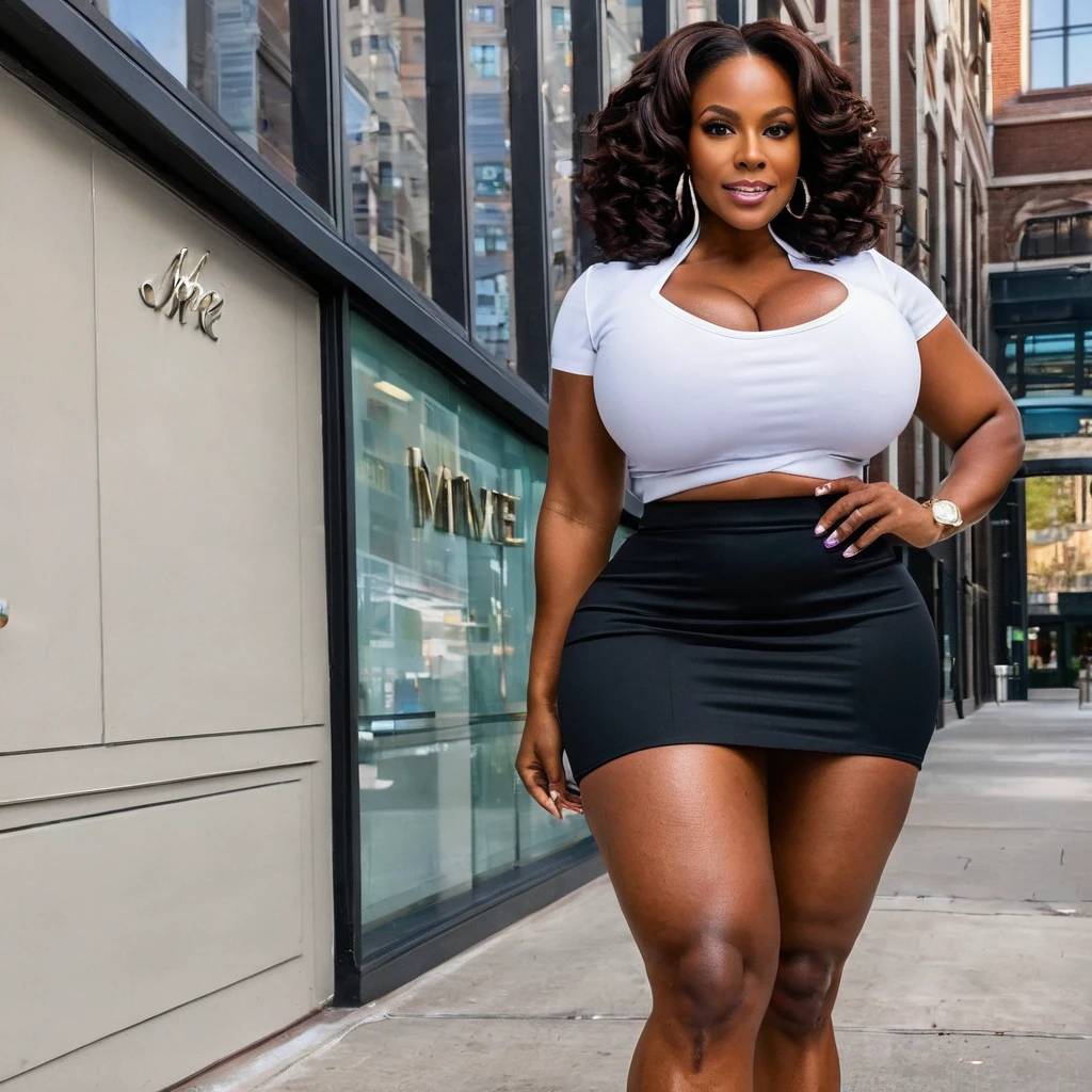 2heads, two headed woman, age 39, professional, business outfit, curvy, pretty, wavy brown hair, four arms, three legs, heels,