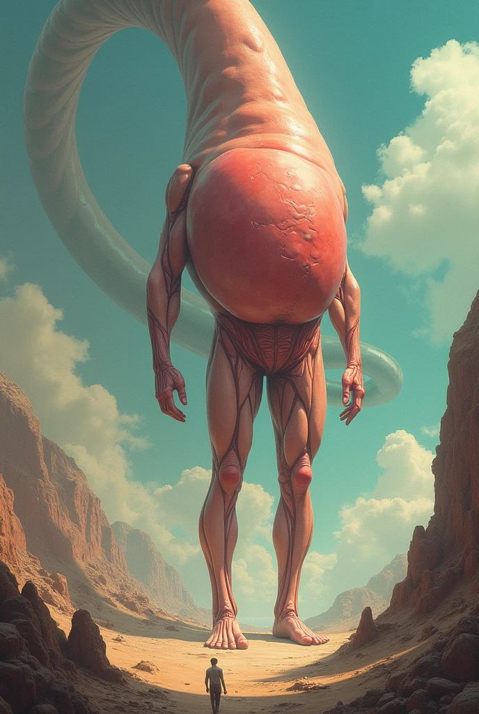 A man with a penis the size of a building on its side