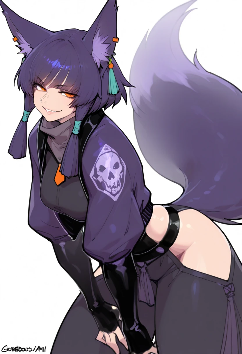 master part, Alto, alta qualidade, Rosto detalhado, Detailed body rendering, corpo inteiro 1girl, sozinho, , hyuuga hinata, medium breasts, Dark lips, Standing, Blushes, orelhas de raposa, Caudas de Raposa